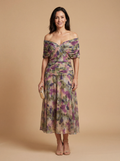 Vestido Santana – Vestido largo elegante con cintura plisada